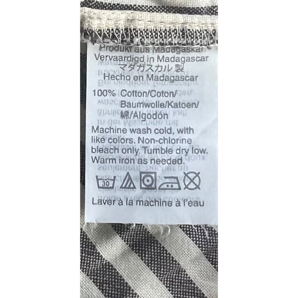 Madewell Tie-Front Striped Cotton Shirt In Maitland Stripe Small - Picture 10 of 14